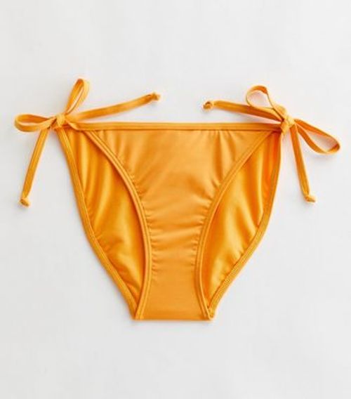 Bright Orange Tie Side Bikini...