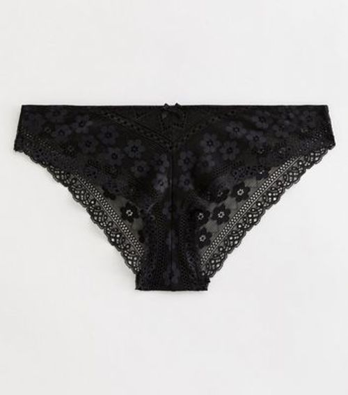 Black Floral Lace Brazilian...