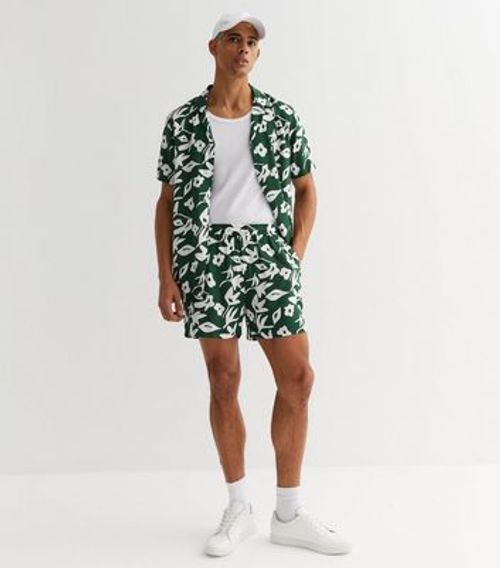 Men's Green Floral Revere...