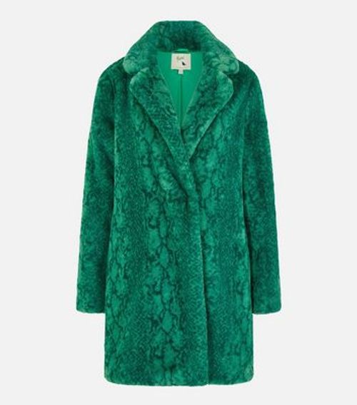 Yumi Green Snake Faux Fur...