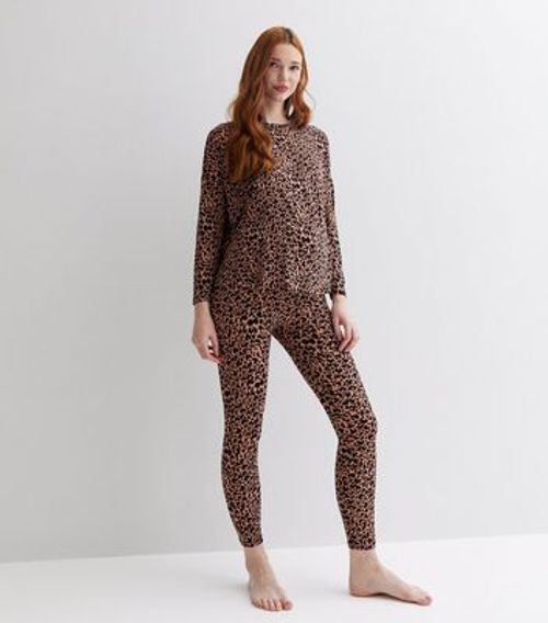 Maternity Brown Animal Print...