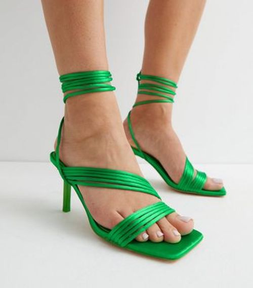 Public Desire Pewter Stiletto Heel Sandals