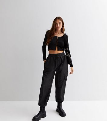 New look deals black utility trousers