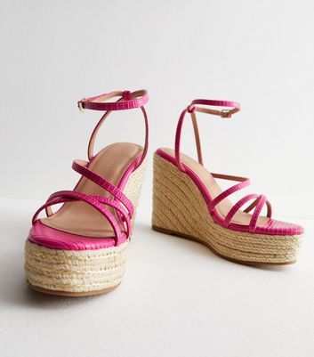 New look pink strappy on sale sandals