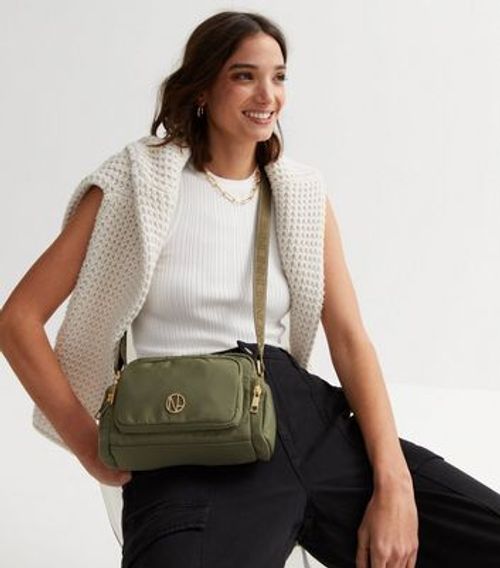 Khaki Logo Strap Cross Body...