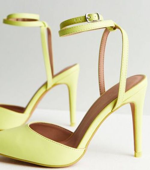 Yellow Strappy Stiletto Heel...