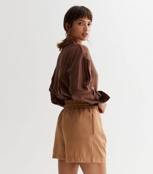 Light Brown Shirred Waist...