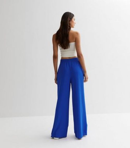 Blue Wide Leg Trousers New...