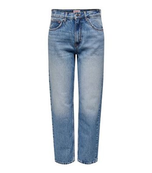 Blue Mid Wash Ankle Grazing Hannah Straight Leg Jeans