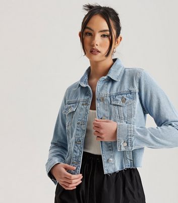 Pale blue clearance denim jacket womens