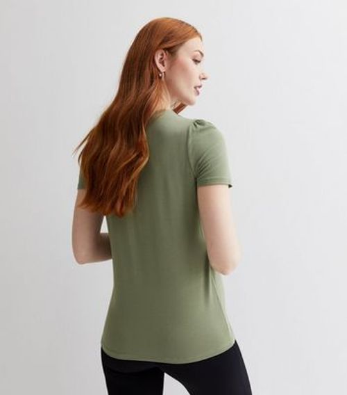 Maternity Khaki Jersey Twist...