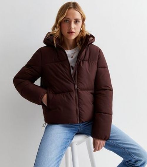 Burgundy Hooded Puffer Jacket...