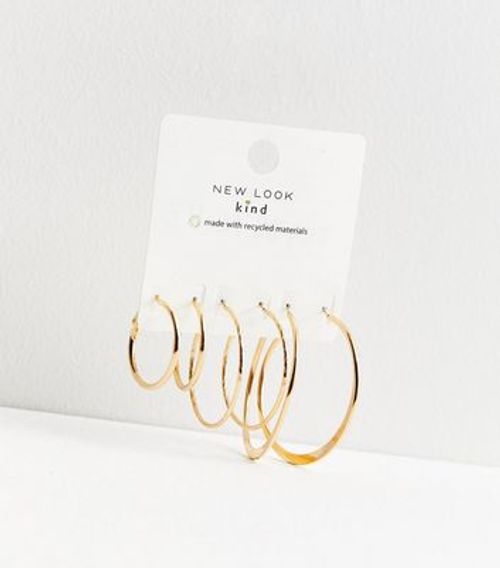 3 Pack Gold Mixed Hoop...