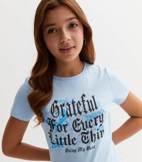 Girls Pale Blue Grateful Logo...