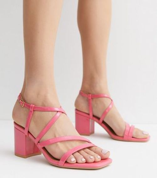 Wide Fit Pink Patent Strappy...