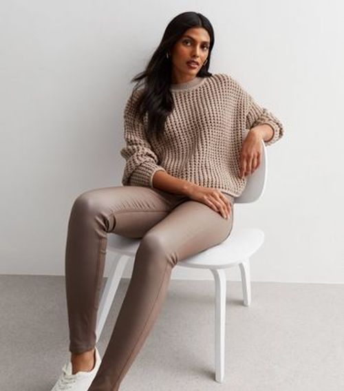 Khaki Knit Longline Jumper