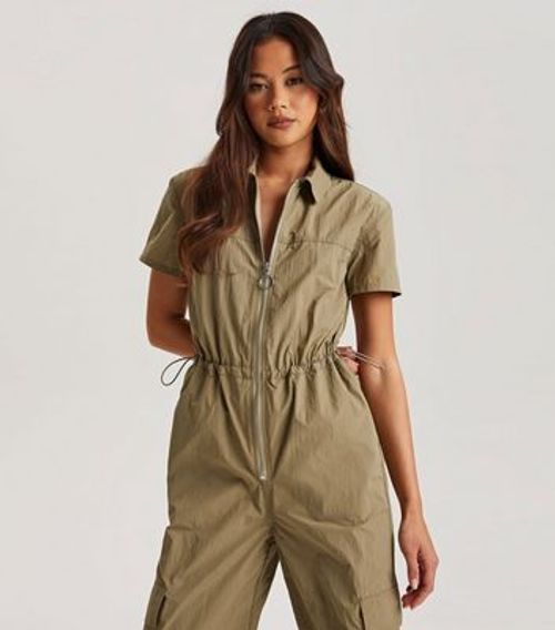 Urban Bliss Olive Zip Front...