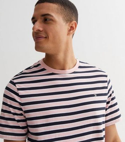 Men's Farah Coral Stripe Crew...