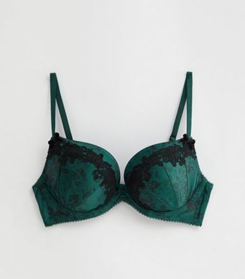 Indigo Embroidered Longline Push Up Bra