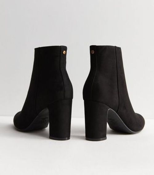 Black Suedette Block Heel...