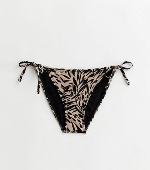 Animal Print Tie Side Bikini...