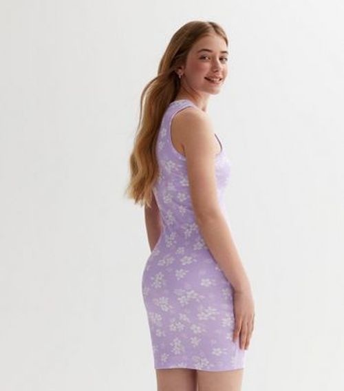 Girls Lilac Floral Racer Mini...