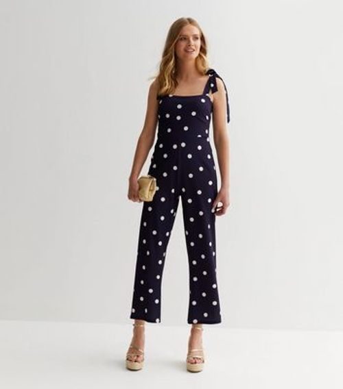 Navy Spot Tie Strappy...