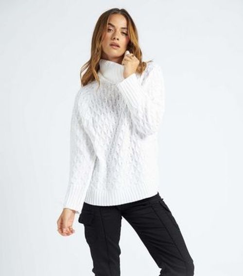 Urban Bliss White Cable Knit...