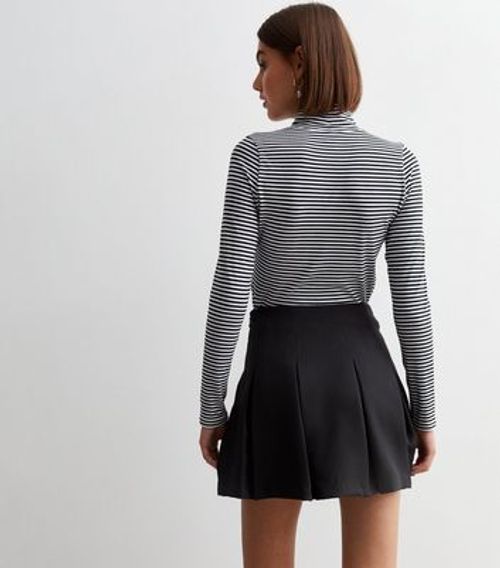 Black Pleated Mini Skirt New...