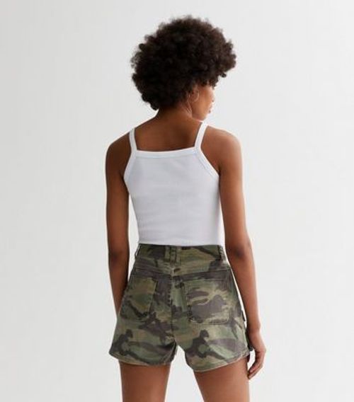 Cameo Rose Khaki High Waist Cuffed Cargo Joggers