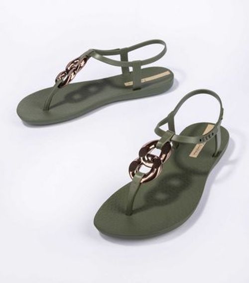 Ipanema Khaki Chain Toe Post...