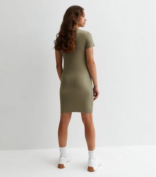 Girls Khaki Ribbed Capped...