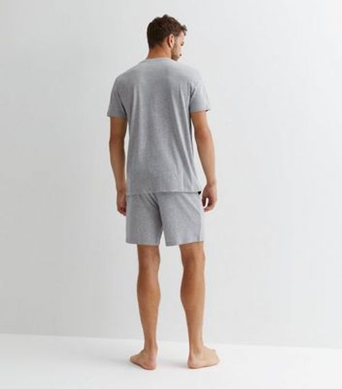 Men's Grey Marl Embroidered...