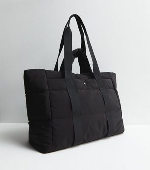 Black Padded Sporty Tote Bag...