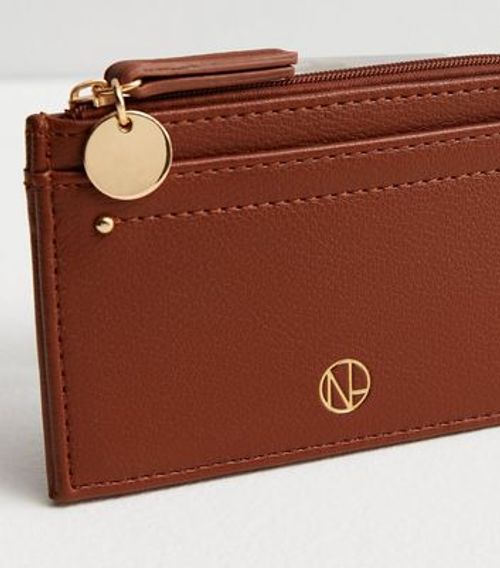Tan Leather-Look Card Holder...