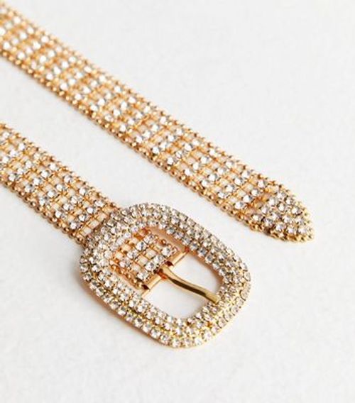 Gold Diamanté Chain Belt New...