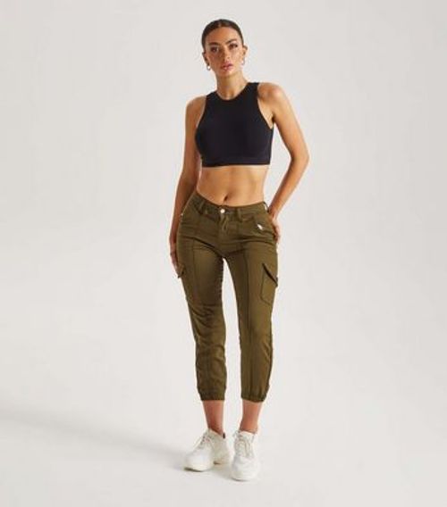 Urban Bliss Stone High Waist Parachute Cargo Trousers