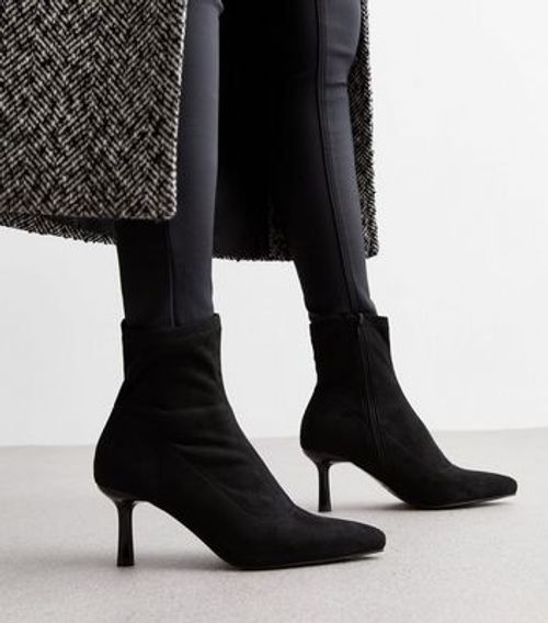 Black Suedette Stiletto Heel...