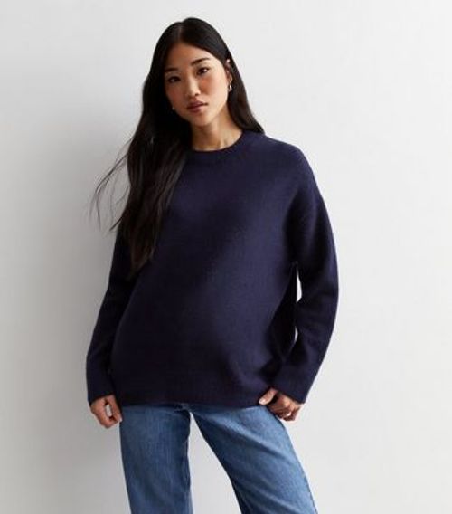 Navy Crew Neck Oversized...