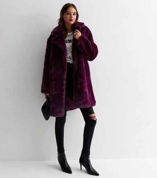 Gini London Stone Faux Fur Jacket