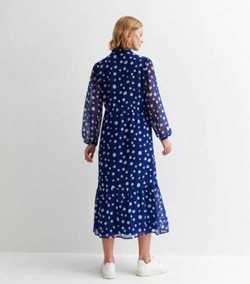 Maternity Blue Spot Tiered...