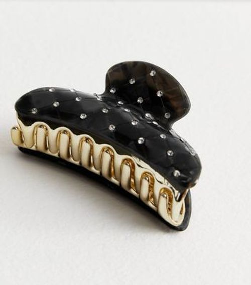 Black Diamanté Hair Claw Clip...