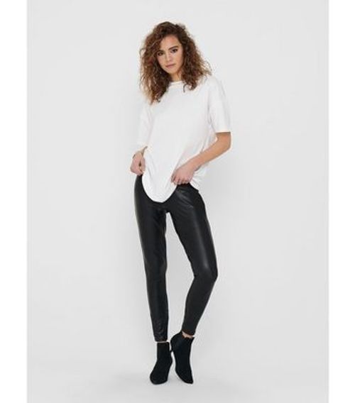 ONLY Black Leather-Look Leggings New Look, £9.00