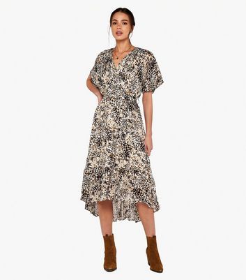 New look khaki leopard print cheap dress