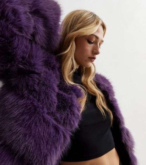 Gini London Purple Faux Fur...