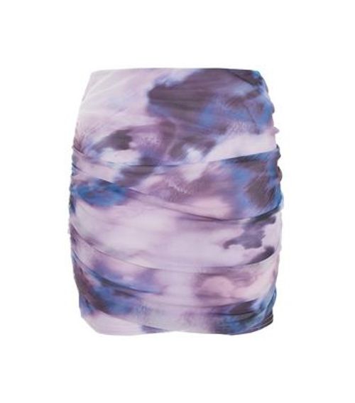 QUIZ Lilac Tie Dye Ruched...