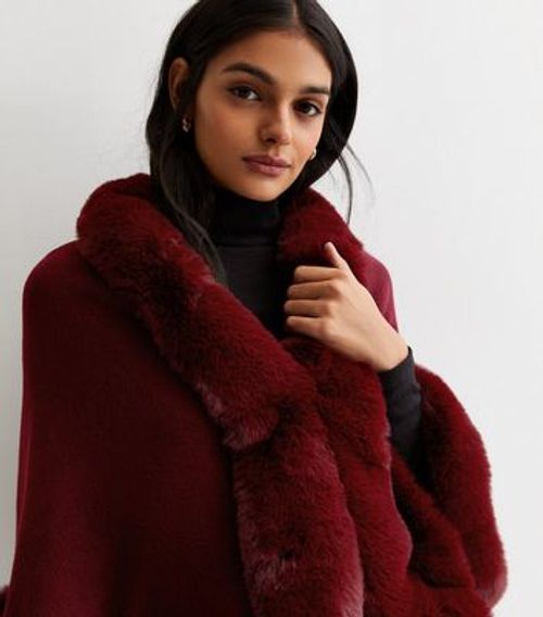 Gini London Burgundy Faux Fur...