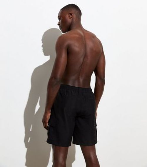 Men's Black Cargo Swim Shorts...