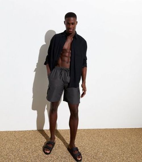 Men's Dark Grey Cargo Swim...