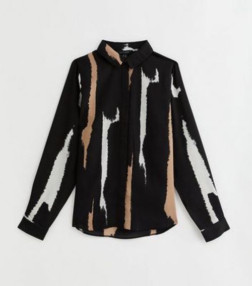 Black Abstract Pattern Shirt...